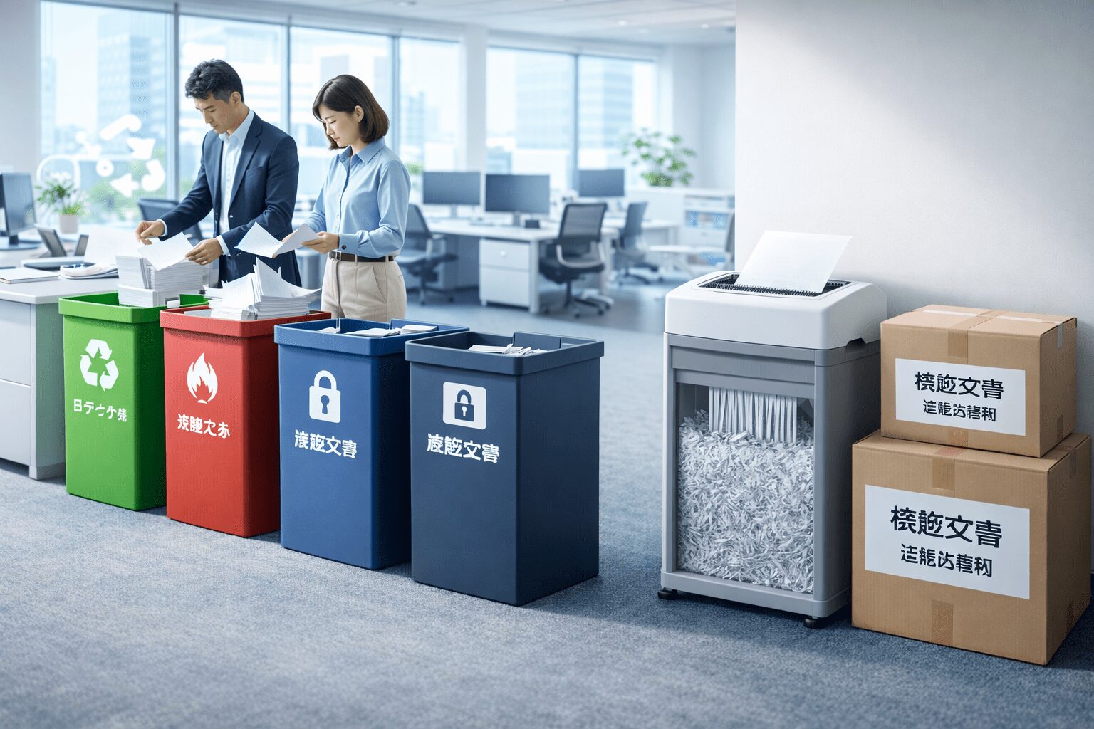 オフィスから出る紙ごみ