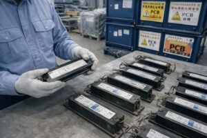 安定器の処分風景