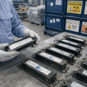 安定器の処分風景