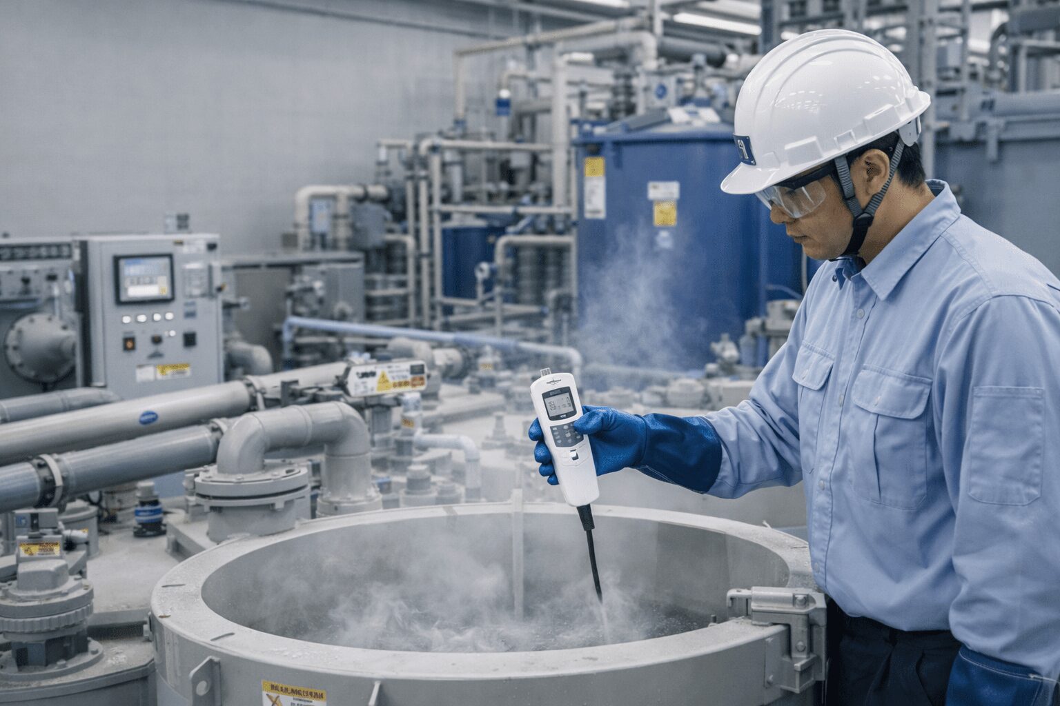 廃酸の処分風景