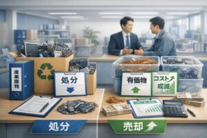 有価物回収でコスト削減している風景