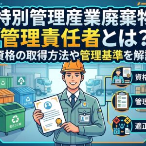 特別管理産業廃棄物管理責任者とは？資格の取得方法や管理基準を解説