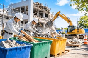 建設現場での解体作業