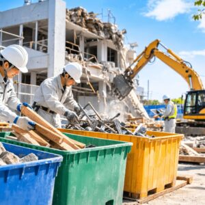 建設現場での解体作業