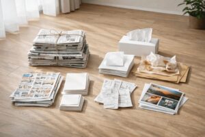 紙の分別と自然光