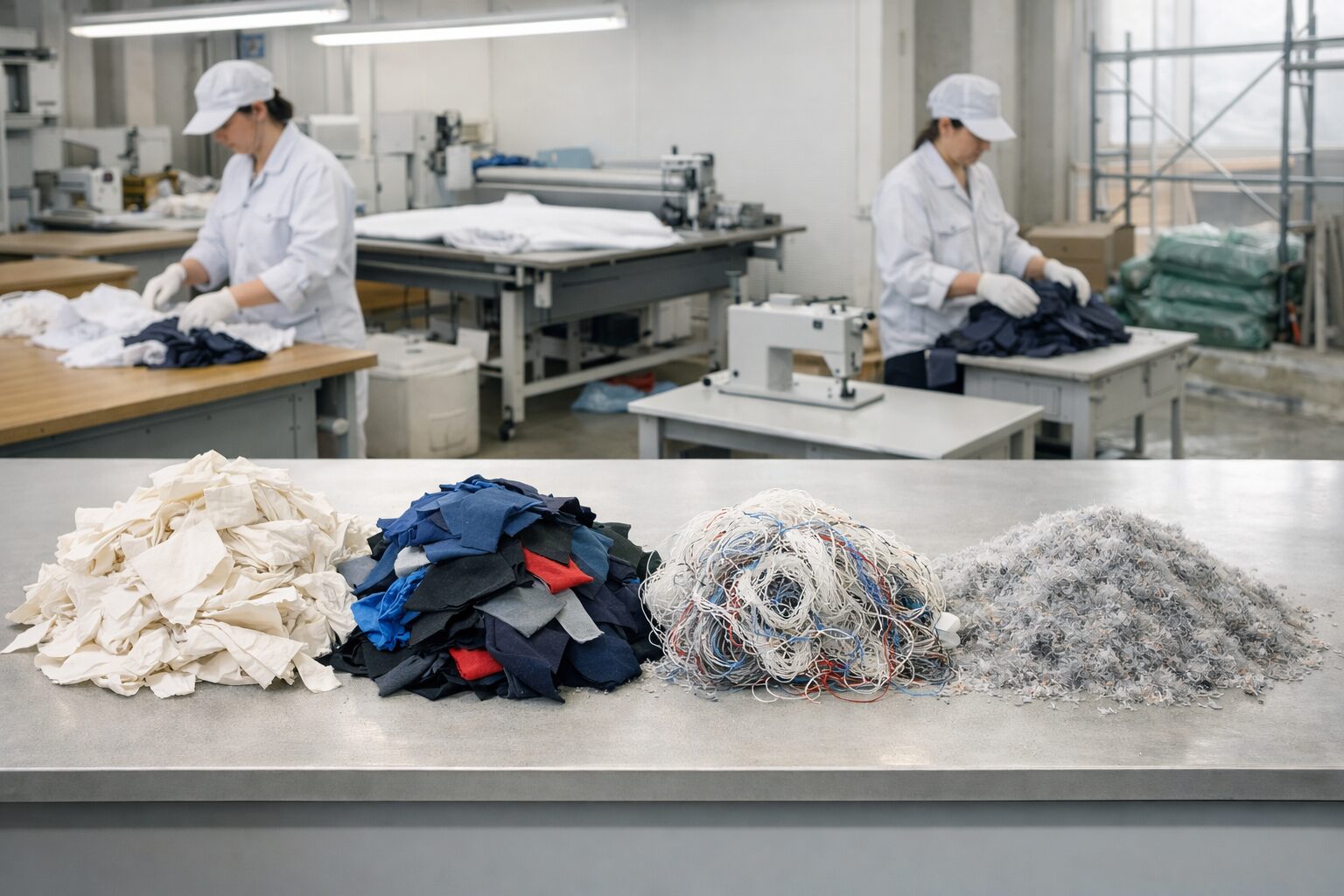 工業用テキスタイル作業場の整理